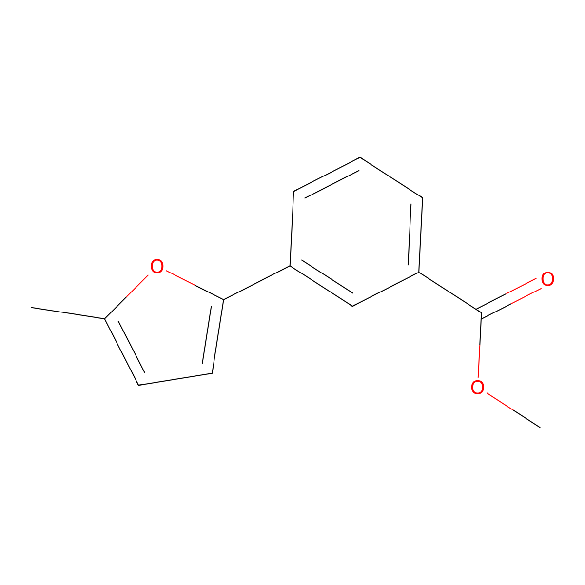 3-(5-Methyl-furan-2-yl)-benzoic acid methyl ester molecular structure, CAS 400747-43-5