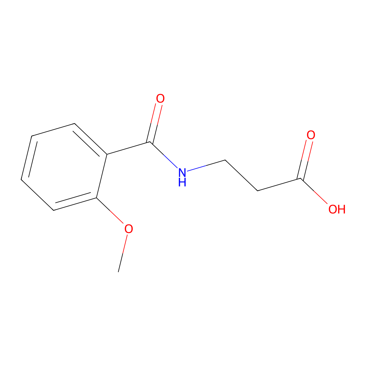 3-((2-Methoxyphenyl)formamido)propanoic acid molecular structure, CAS 400748-16-5