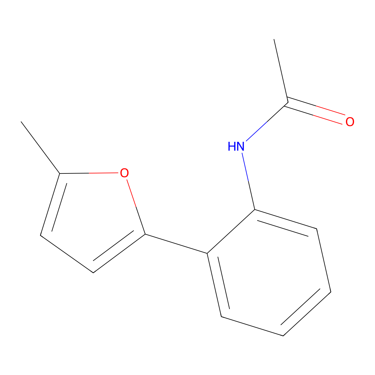 N-[2-(5-methylfuran-2-yl)phenyl]acetamide molecular structure, CAS 400748-17-6
