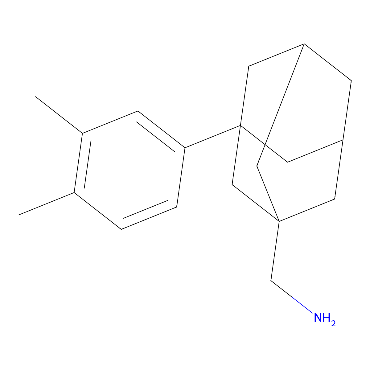 [3-(3,4-Dimethylphenyl)-1-adamantyl]methylamine molecular structure, CAS 400749-85-1