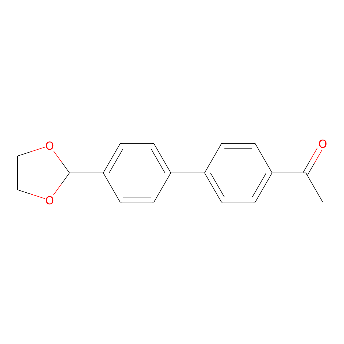 1-[4'-(1,3-Dioxolan-2-yl)[1,1'-biphenyl]-4-yl] ethanone molecular structure, CAS 400749-95-3