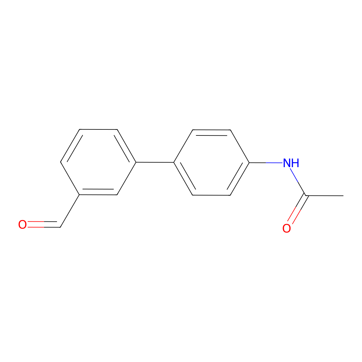 N-(3'-Formyl[1,1'-biphenyl]-4-yl)acetamide molecular structure, CAS 400750-50-7