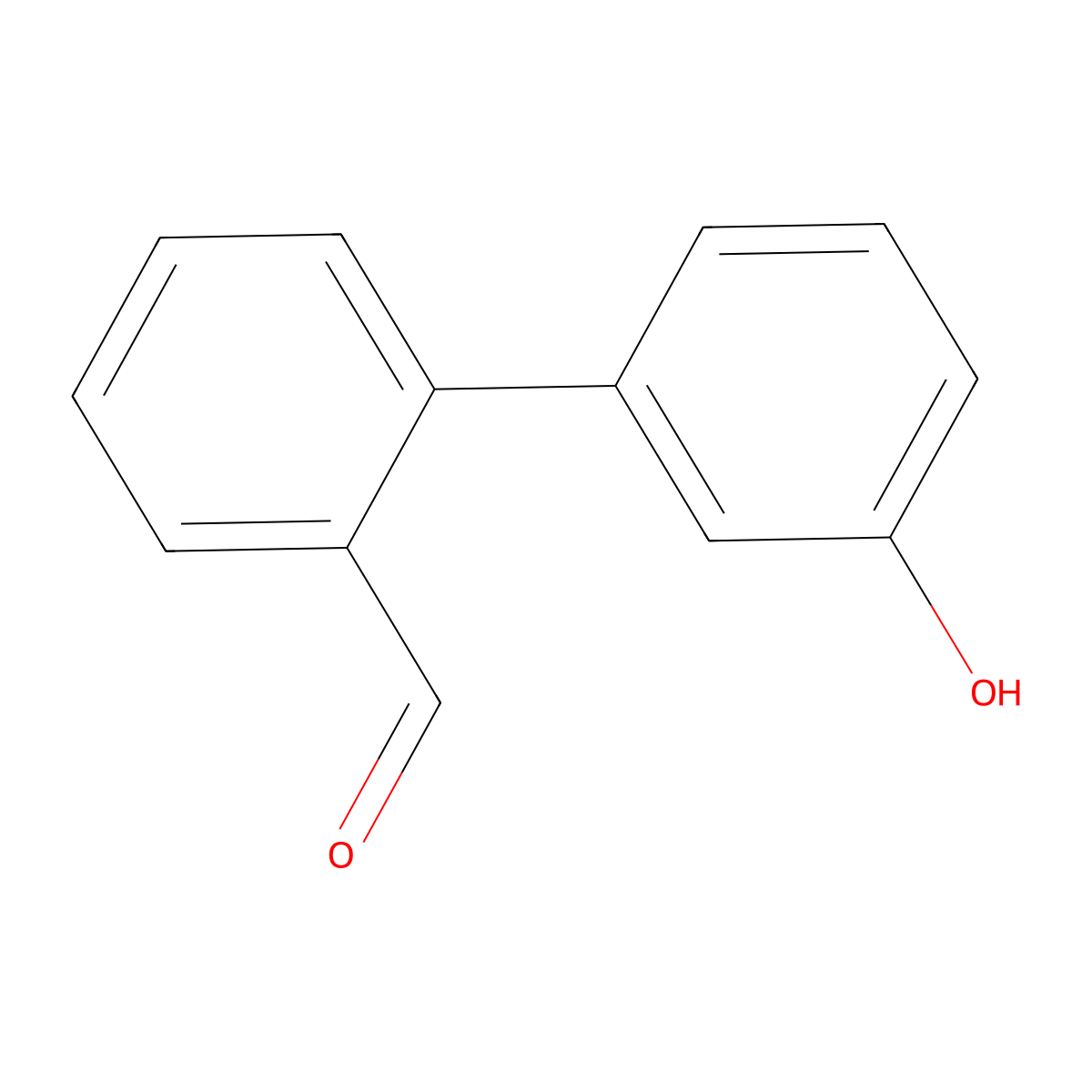 2-(3-Hydroxyphenyl)benzaldehyde molecular structure, CAS 400750-67-6