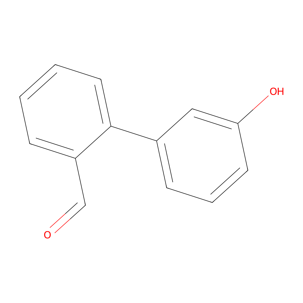 2-(3-Hydroxyphenyl)benzaldehyde molecular structure, CAS 400750-67-6