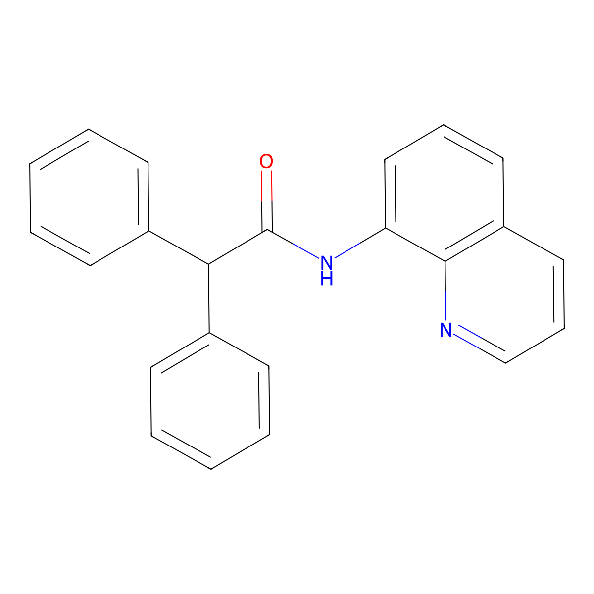 2,2-diphenyl-N-(quinolin-8-yl)acetamide molecular structure, CAS 400750-78-9