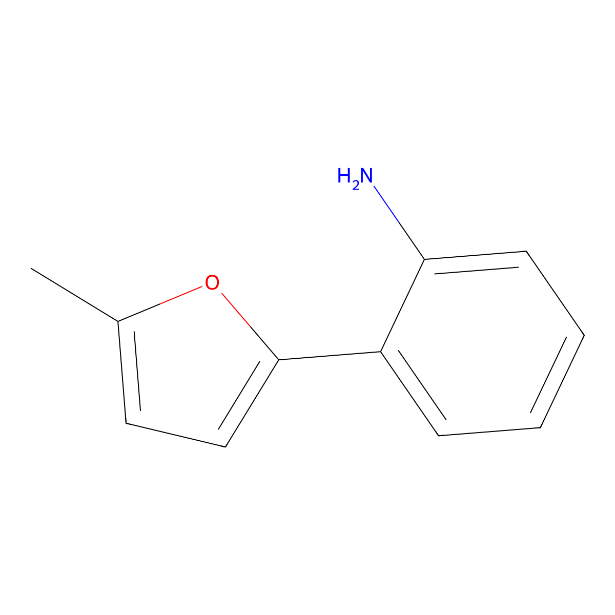 2-(5-Methylfuran-2-yl)aniline molecular structure, CAS 400750-84-7
