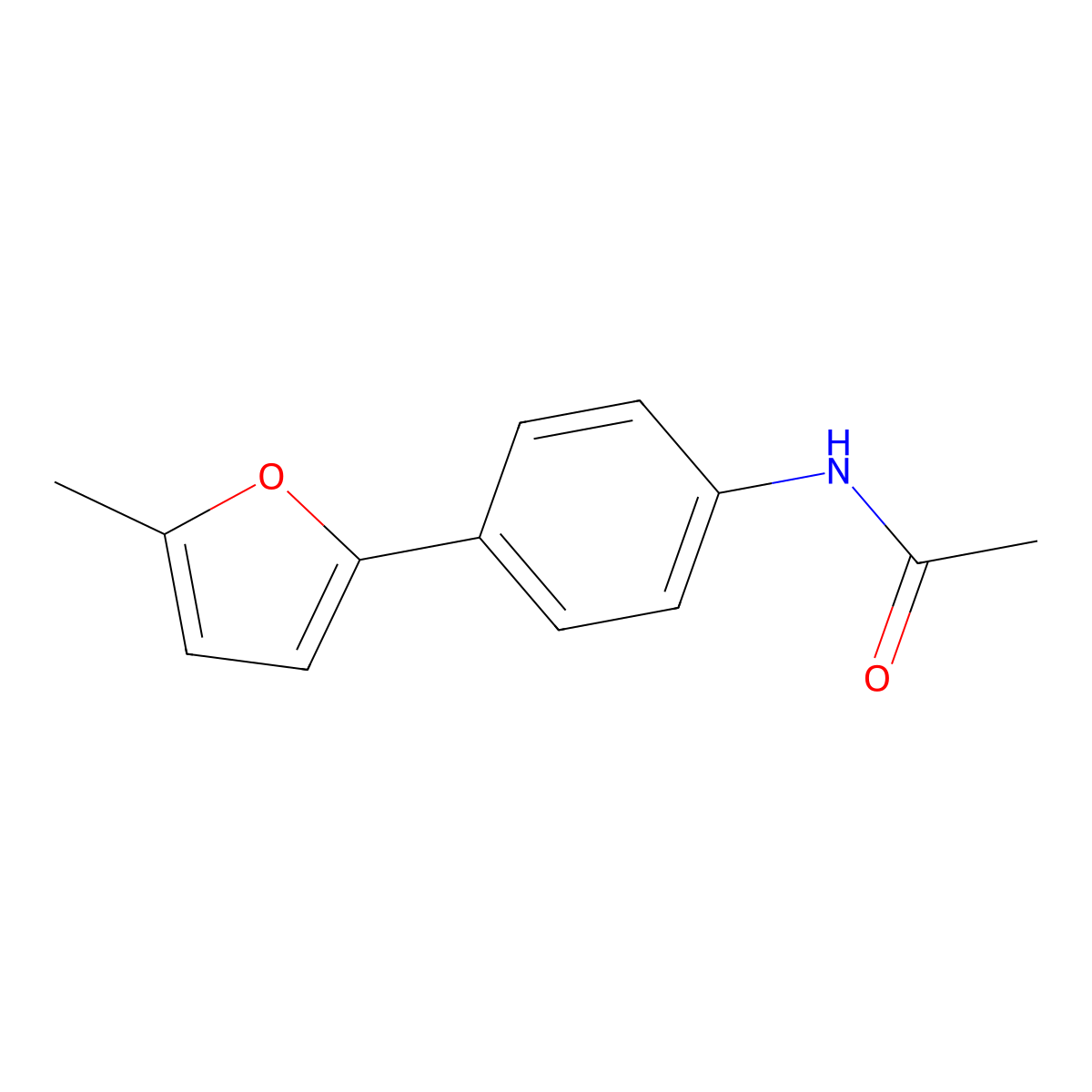 N-(4-(5-Methylfuran-2-yl)phenyl)acetamide molecular structure, CAS 400750-88-1