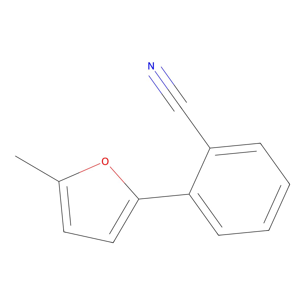 2-(5-Methylfuran-2-yl)benzonitrile molecular structure, CAS 400751-12-4