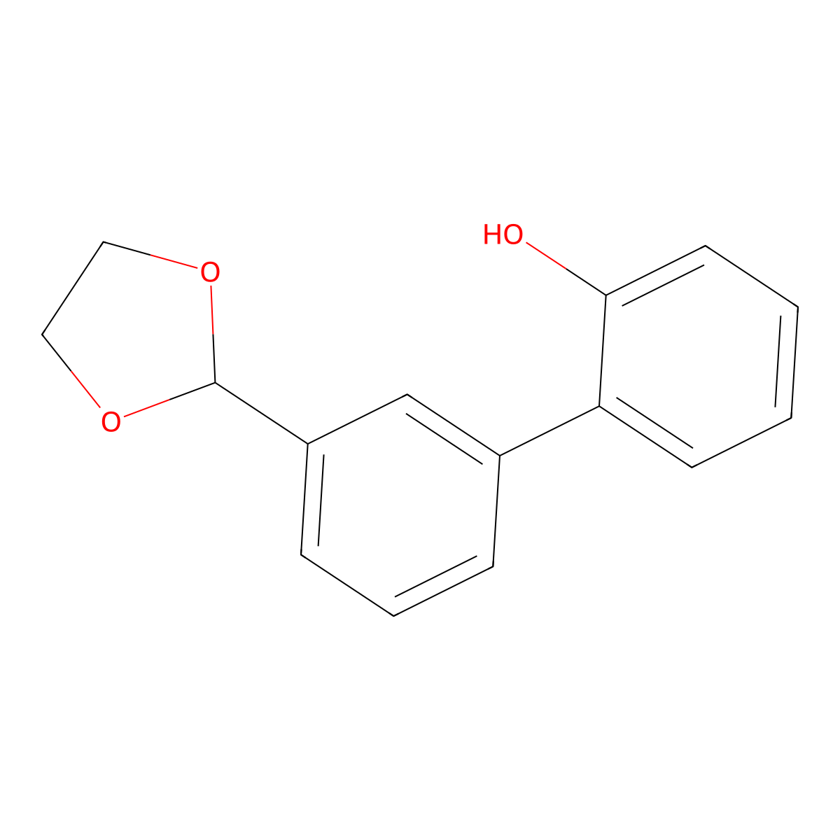 3'-(1,3-Dioxolan-2-yl)[1,1'-biphenyl]-2-ol molecular structure, CAS 400751-22-6