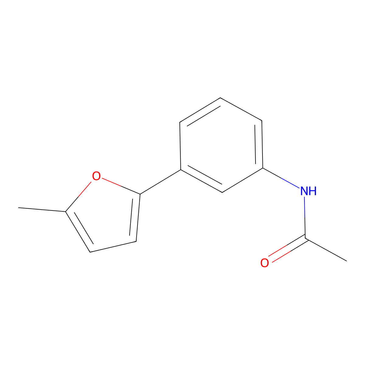 N-(3-(5-Methylfuran-2-yl)phenyl)acetamide molecular structure, CAS 400751-26-0