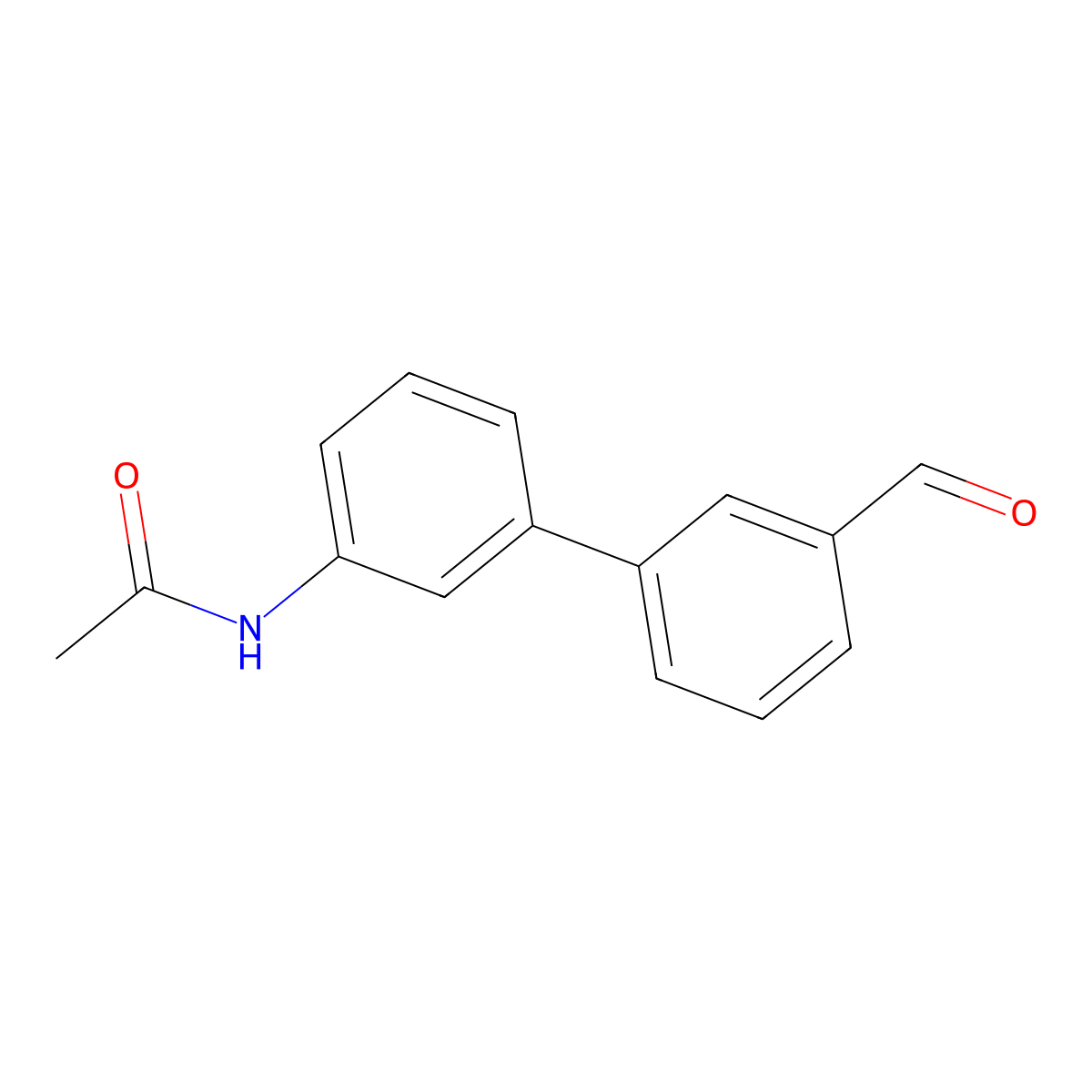 N-(3'-Formyl[1,1'-biphenyl]-3-yl)acetamide molecular structure, CAS 400751-32-8