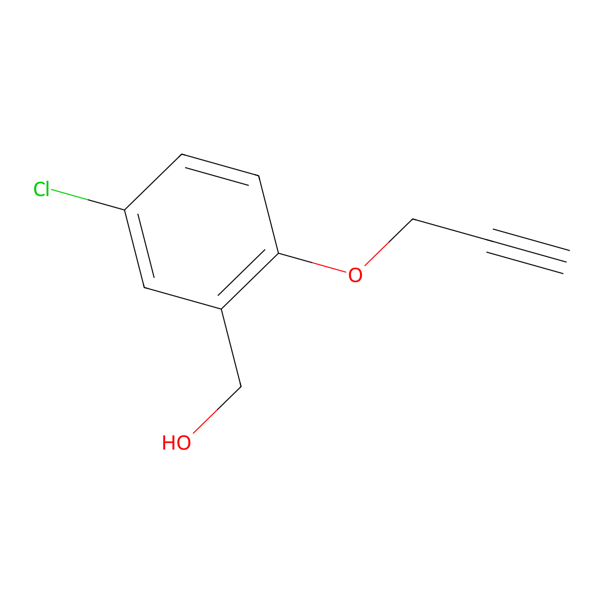 [5-Chloro-2-(2-propynyloxy)phenyl]methanol molecular structure, CAS 400751-45-3