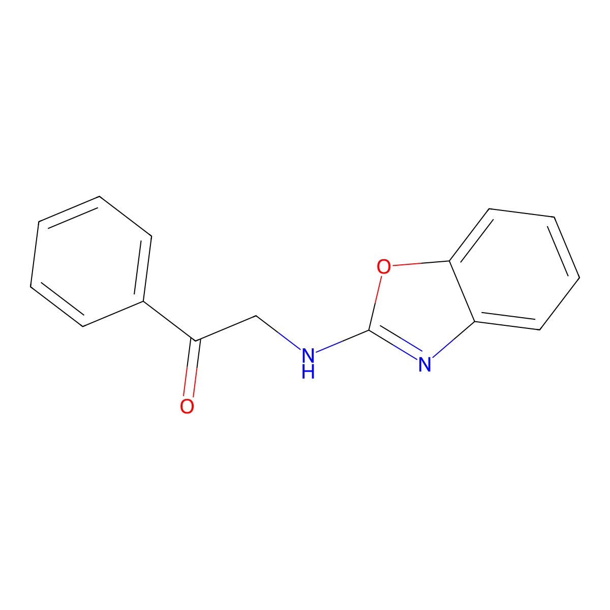 2-(2-Benzoxazolylamino)-1-phenylethanone molecular structure, CAS 400751-57-7
