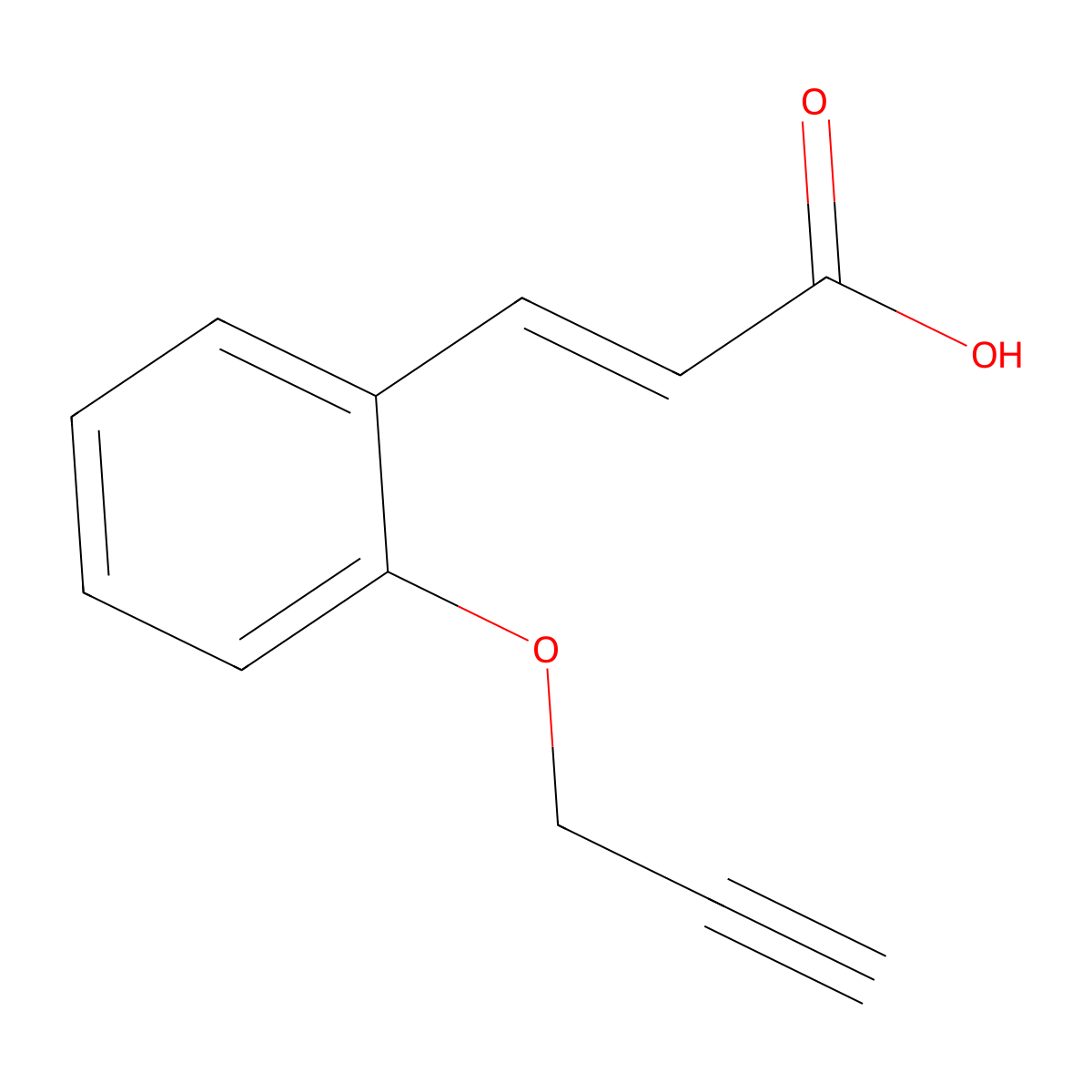 3-[2-(2-Propynyloxy)phenyl]acrylic acid molecular structure, CAS 400751-66-8