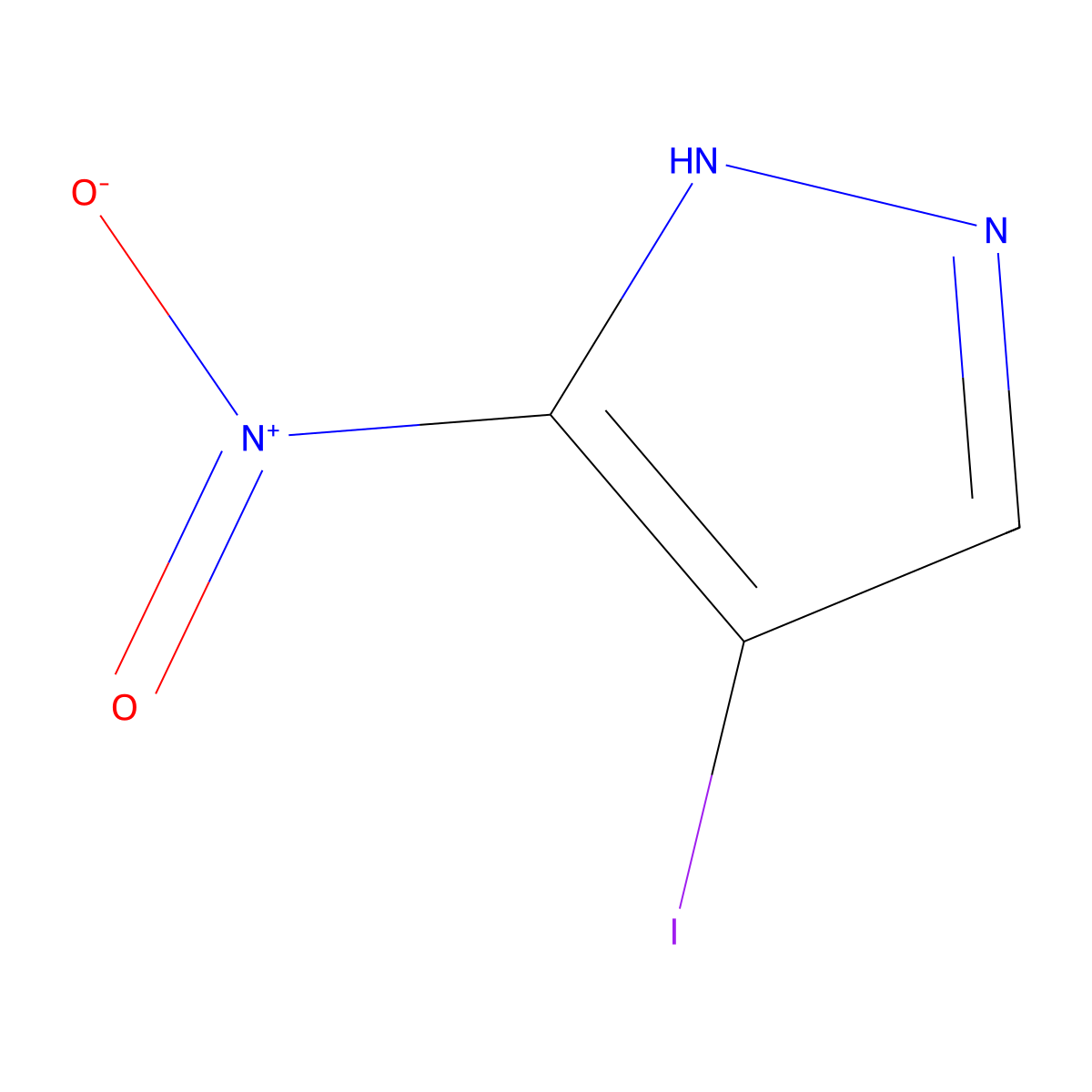 4-iodo-3-nitro-1H-pyrazole molecular structure, CAS 400753-02-8