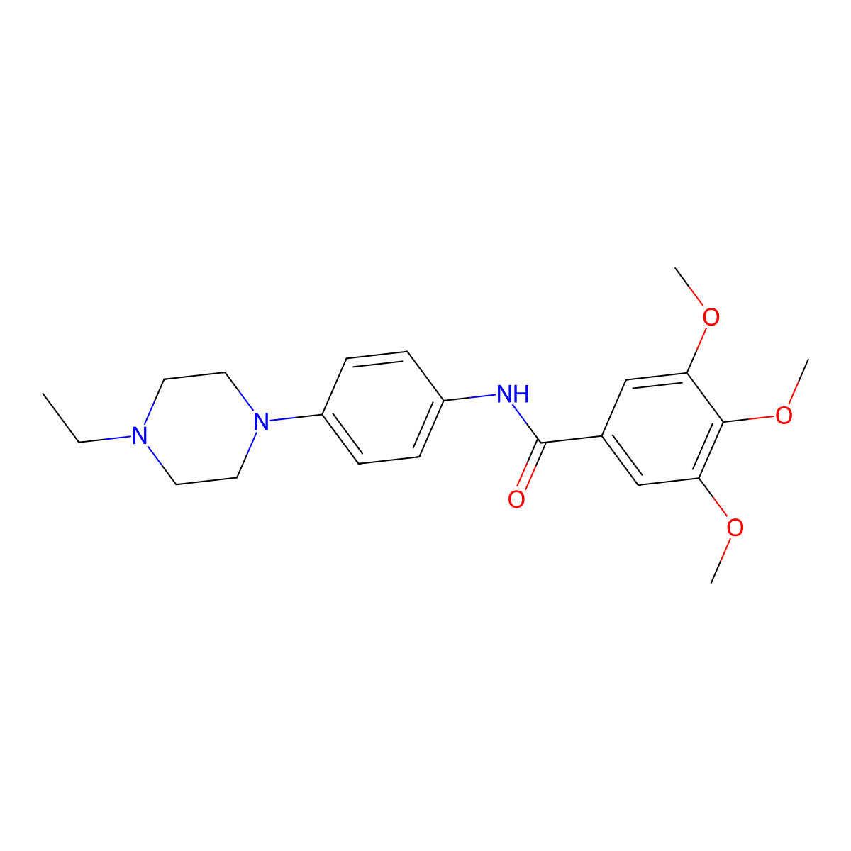 N-[4-(4-ethylpiperazin-1-yl)phenyl]-3,4,5-trimethoxybenzamide molecular structure, CAS 400754-84-9