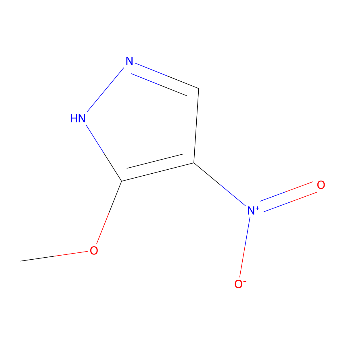 3-methoxy-4-nitro-1H-pyrazole molecular structure, CAS 400755-41-1