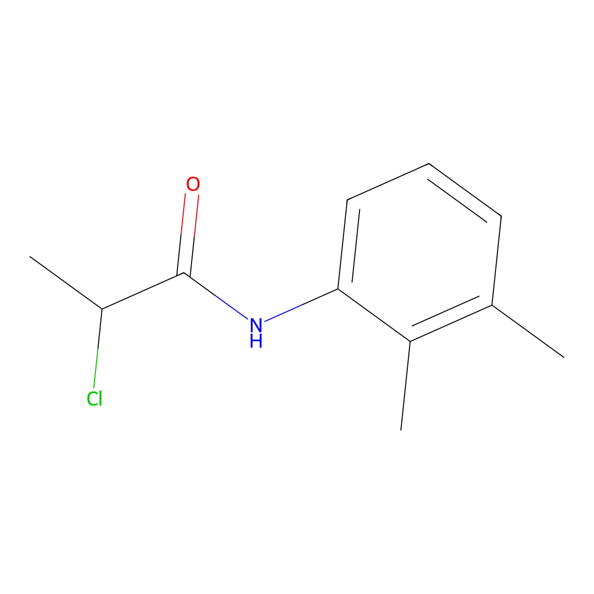 2-chloro-N-(2,3-dimethylphenyl)propanamide molecular structure, CAS 400755-54-6
