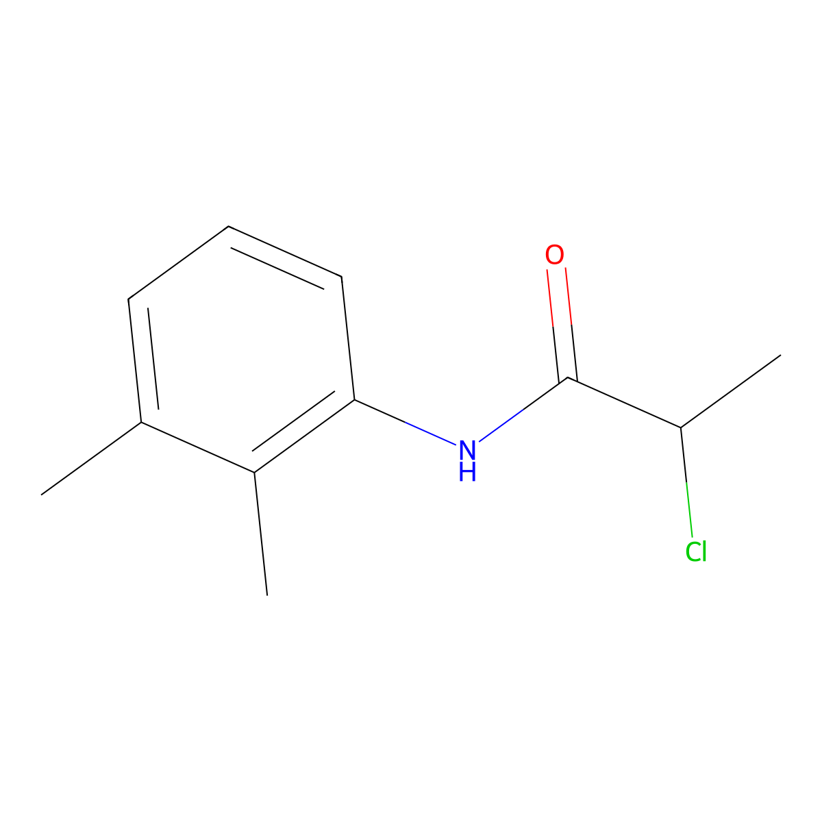 2-chloro-N-(2,3-dimethylphenyl)propanamide molecular structure, CAS 400755-54-6