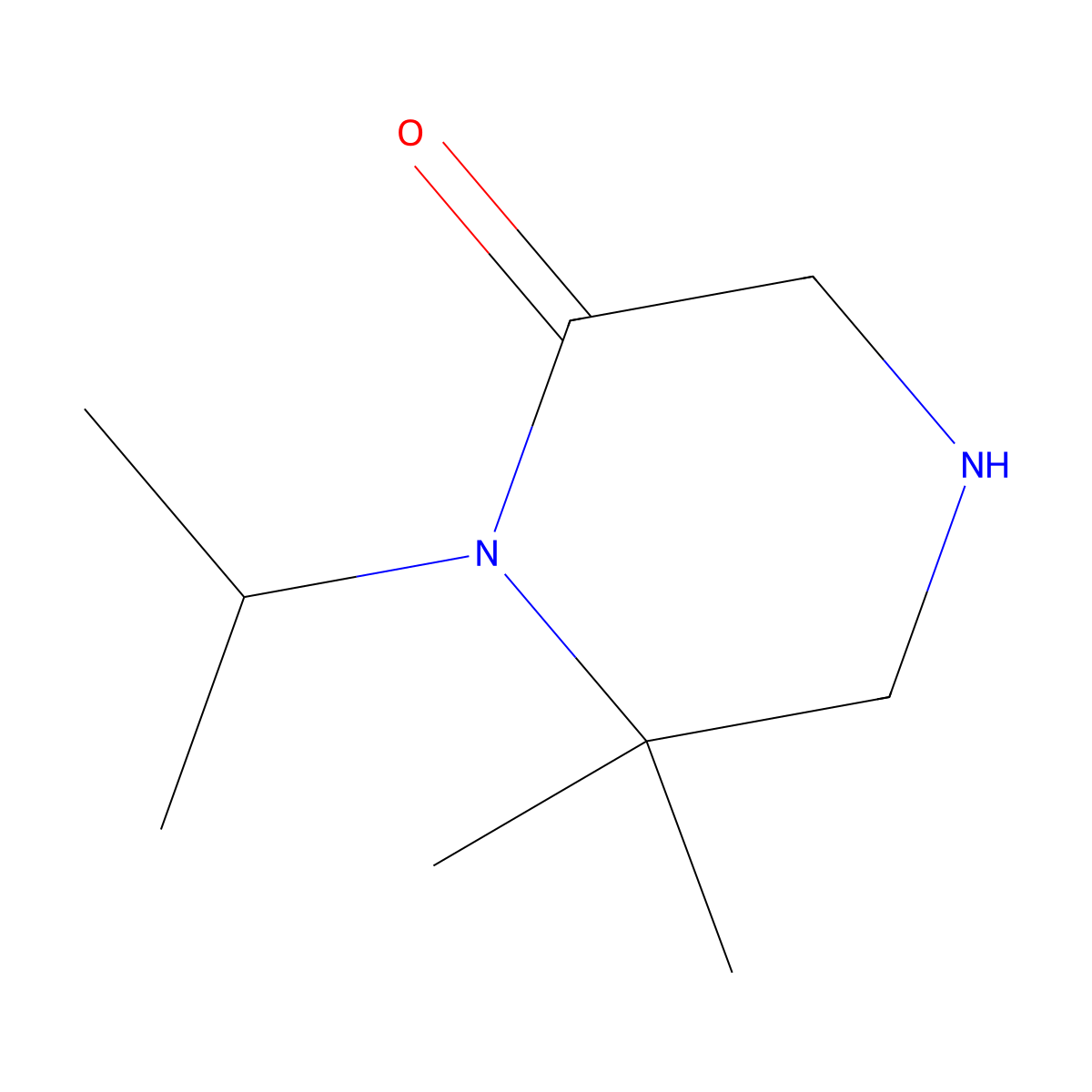 6,6-Dimethyl-1-(propan-2-yl)piperazin-2-one molecular structure, CAS 400756-19-6