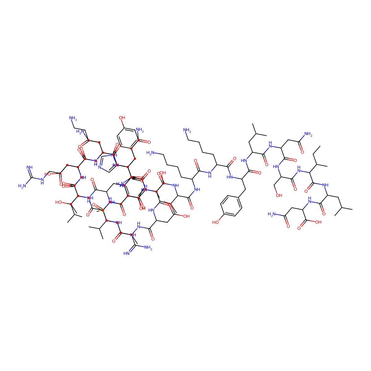 Aviptadil molecular structure, CAS 40077-57-4