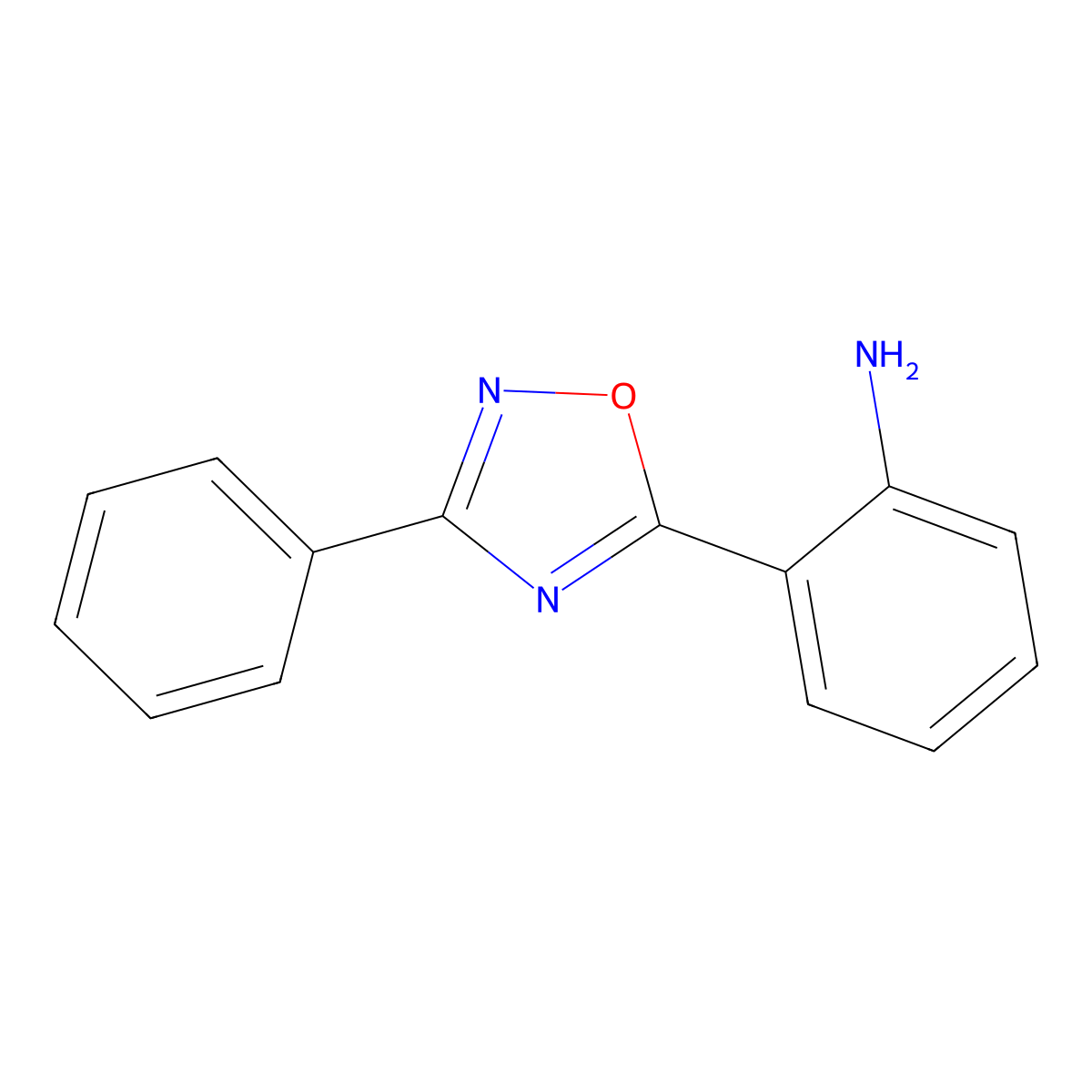 2-(3-Phenyl-1,2,4-oxadiazol-5-yl)aniline molecular structure, CAS 40077-67-6