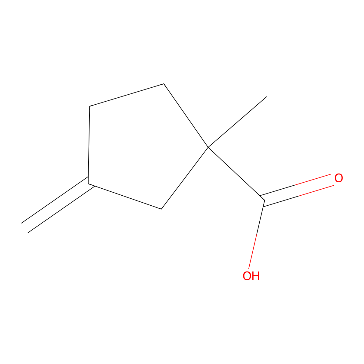 1-Methyl-3-methylidenecyclopentane-1-carboxylic acid molecular structure, CAS 400770-57-2