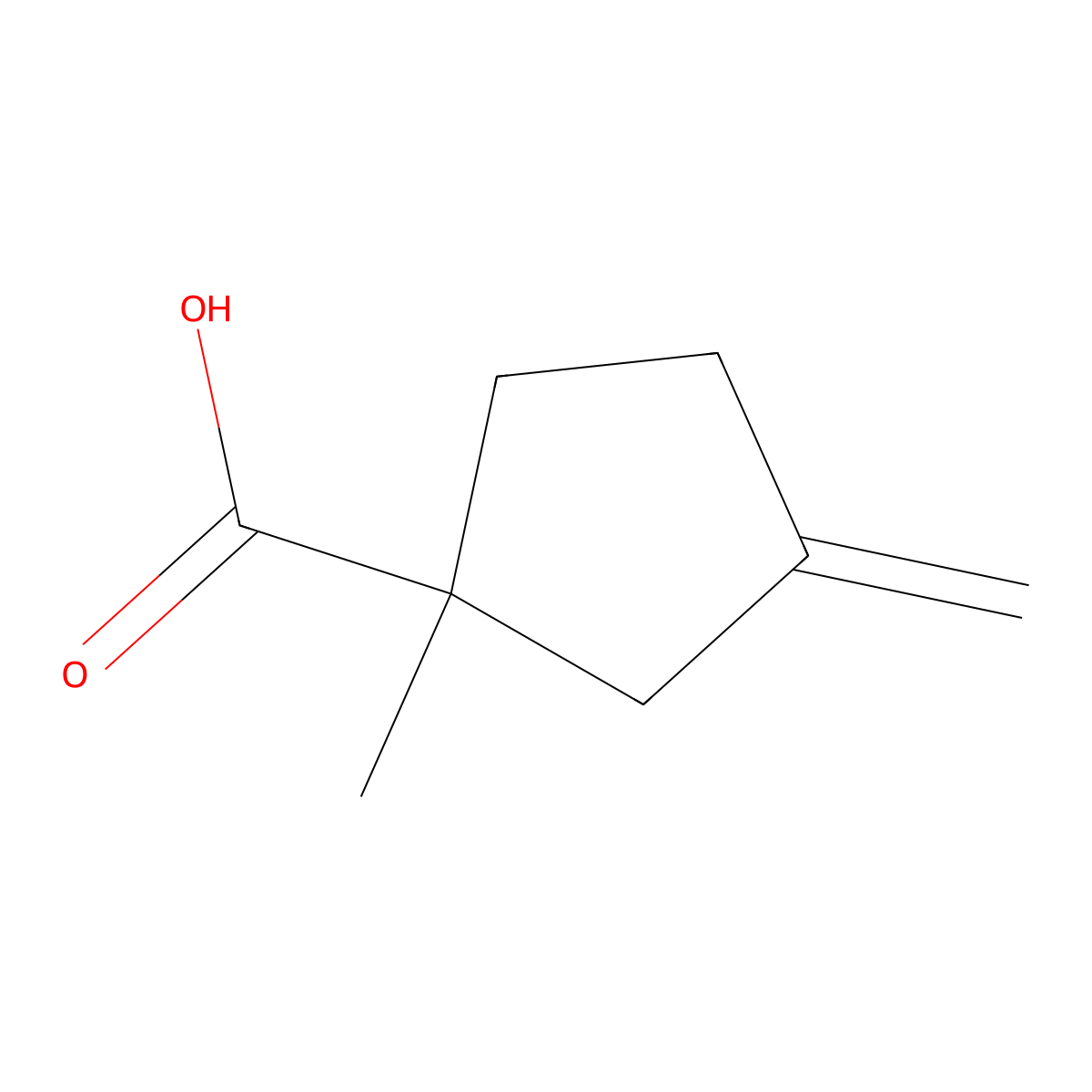 1-Methyl-3-methylidenecyclopentane-1-carboxylic acid molecular structure, CAS 400770-57-2
