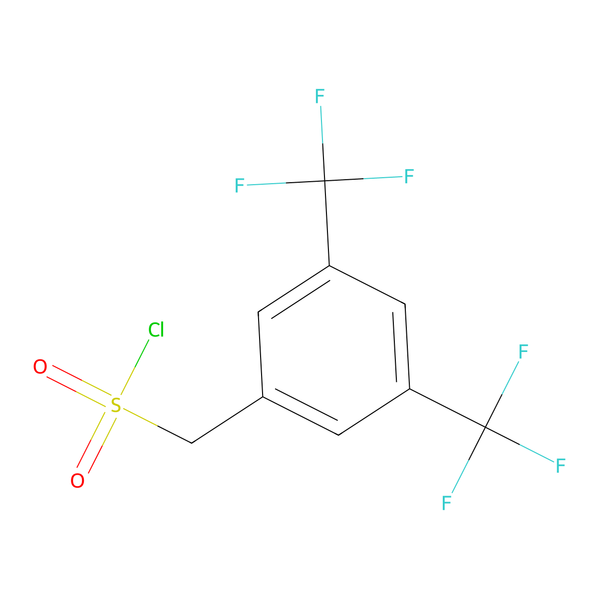 ([3,5-Bis(trifluoromethyl)phenyl]methyl)sulfonyl chloride molecular structure, CAS 400770-85-6