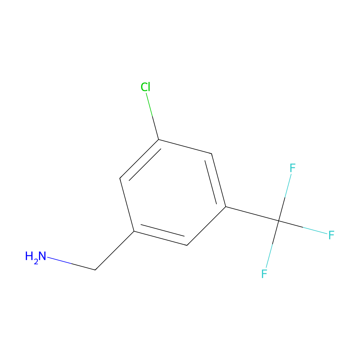 3-Chloro-5-(trifluoromethyl)benzylamine molecular structure, CAS 400771-41-7