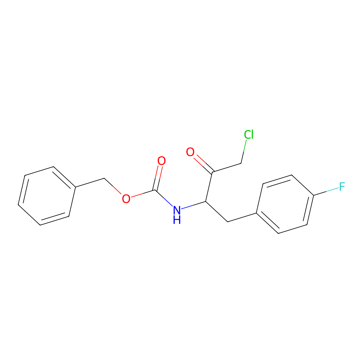 Z-L-p-Fluoro-Phe-chloromethylketone molecular structure, CAS 400771-48-4