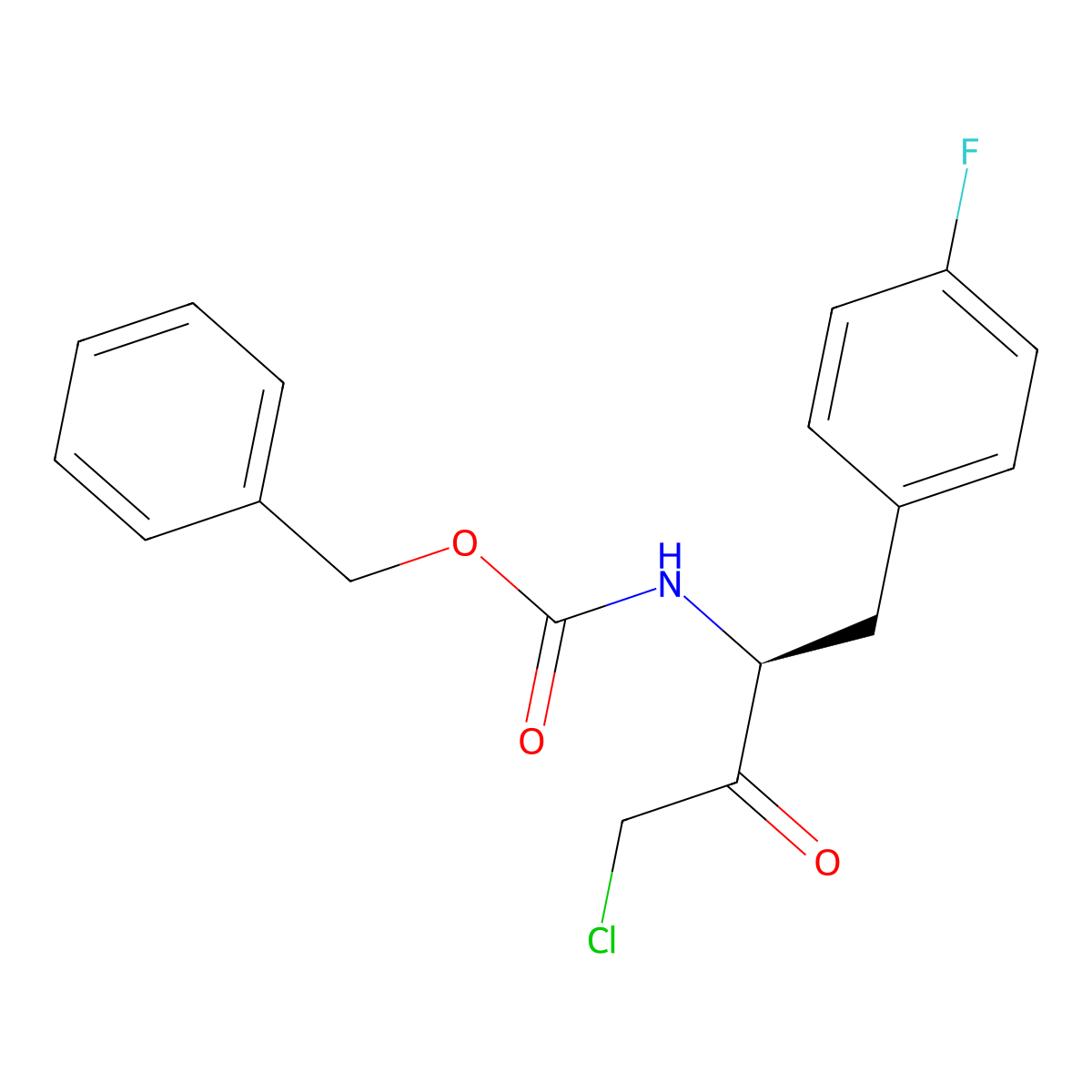 Z-L-p-Fluoro-Phe-chloromethylketone molecular structure, CAS 400771-48-4