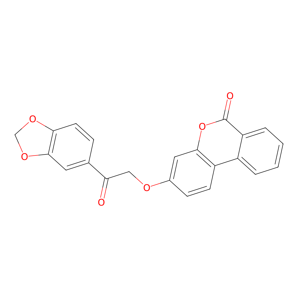 3-[2-(1,3-benzodioxol-5-yl)-2-oxoethoxy]-6H-benzo[c]chromen-6-one molecular structure, CAS 400772-09-0