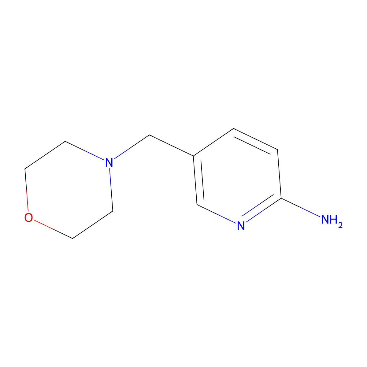 5-(Morpholin-4-ylmethyl)pyridin-2-amine molecular structure, CAS 400775-78-2