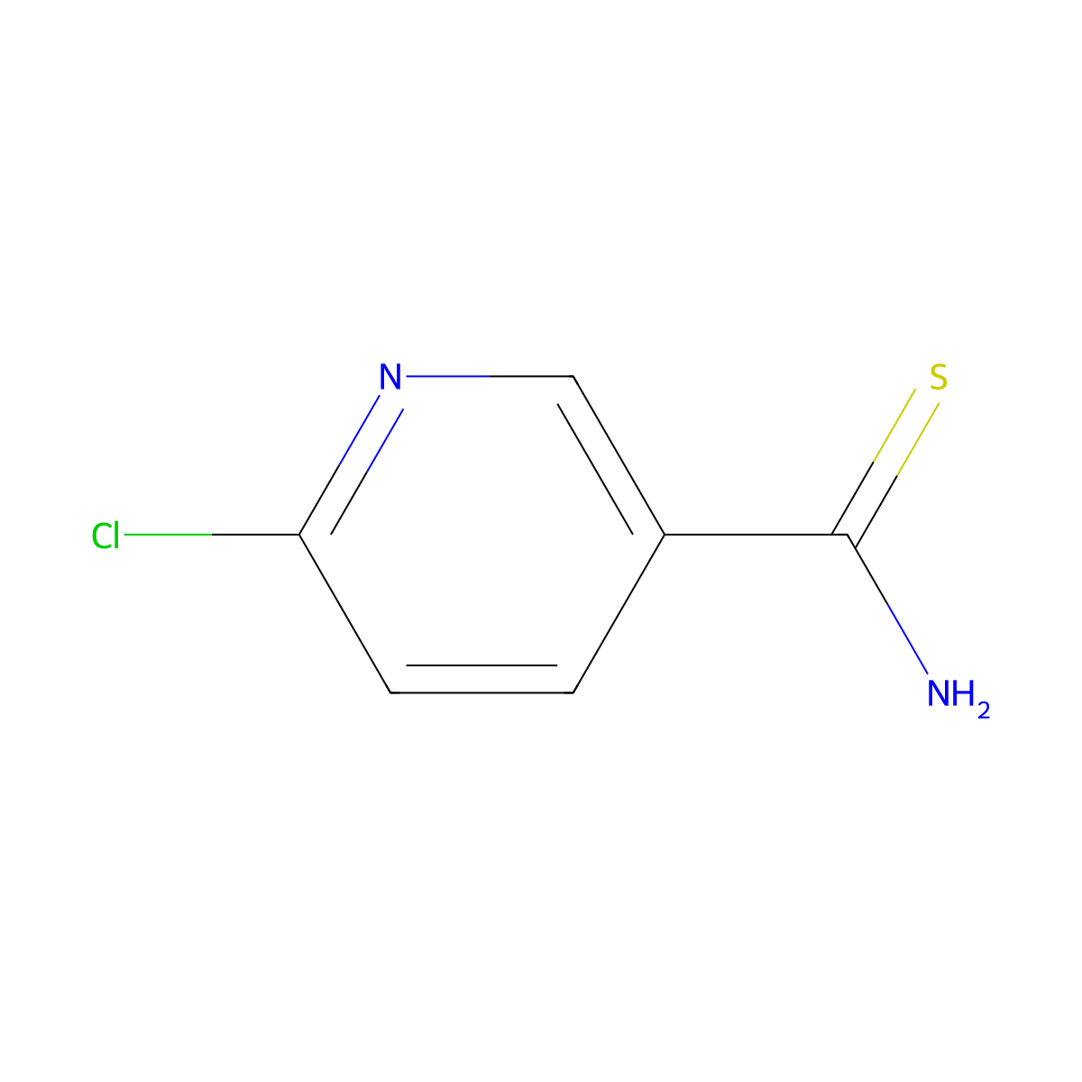 6-Chloropyridine-3-carbothioamide molecular structure, CAS 400776-16-1