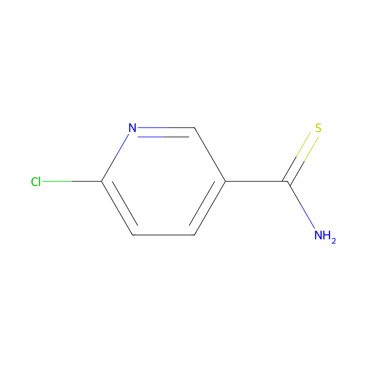 6-Chloropyridine-3-carbothioamide molecular structure, CAS 400776-16-1
