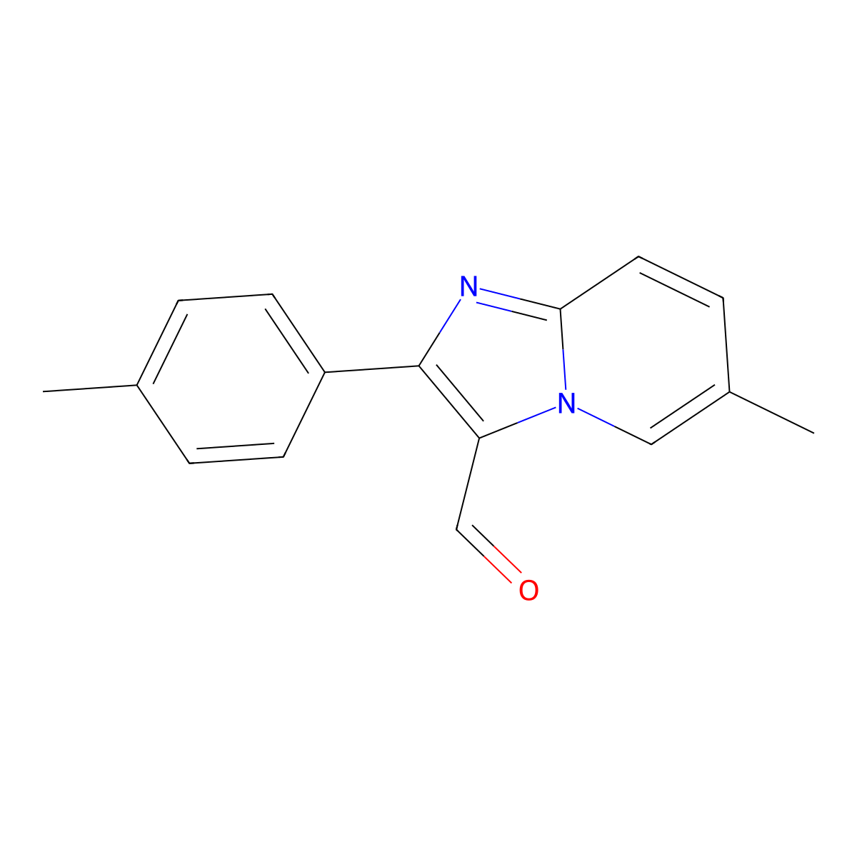 6-Methyl-2-(4-Methylphenyl)-imidazo[1,2-a]pyridine-3-Carboxaldehyde molecular structure, CAS 400777-11-9