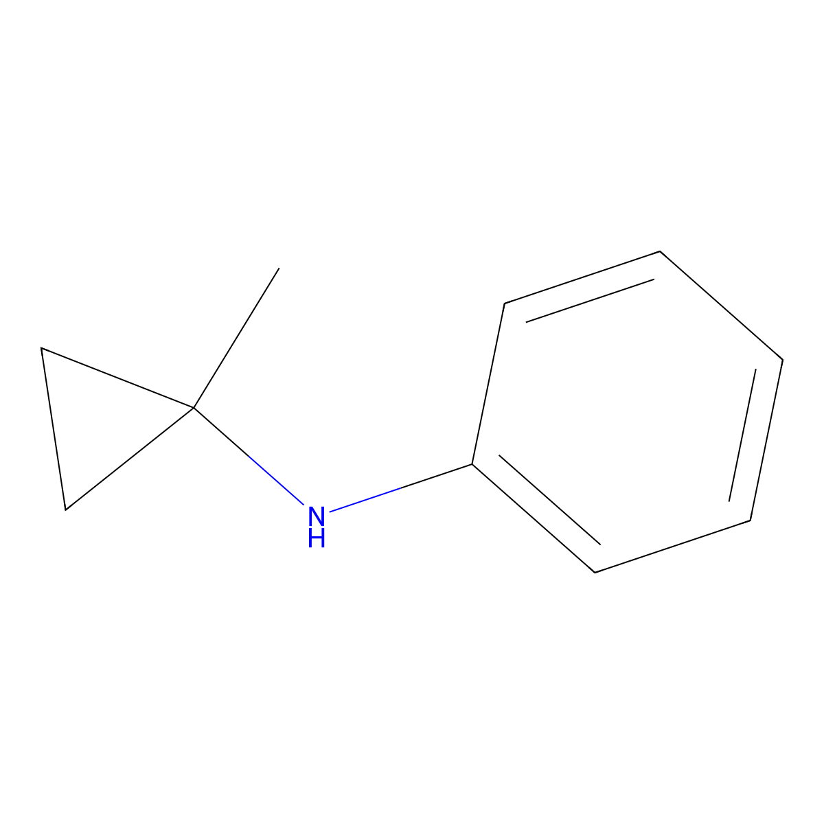 N-(1-methylcyclopropyl)aniline molecular structure, CAS 400777-73-3