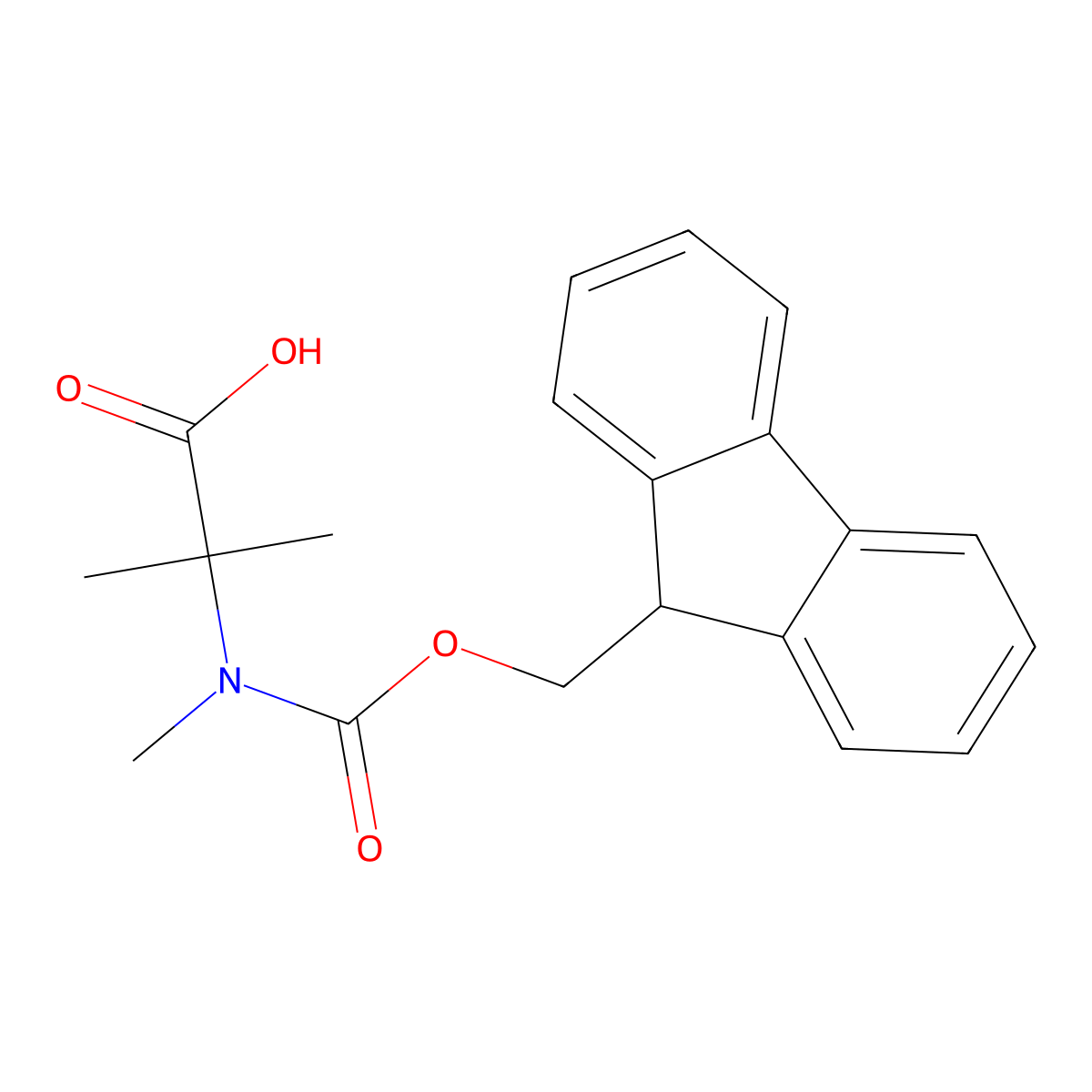 Fmoc-N-Me-Aib-OH molecular structure, CAS 400779-65-9