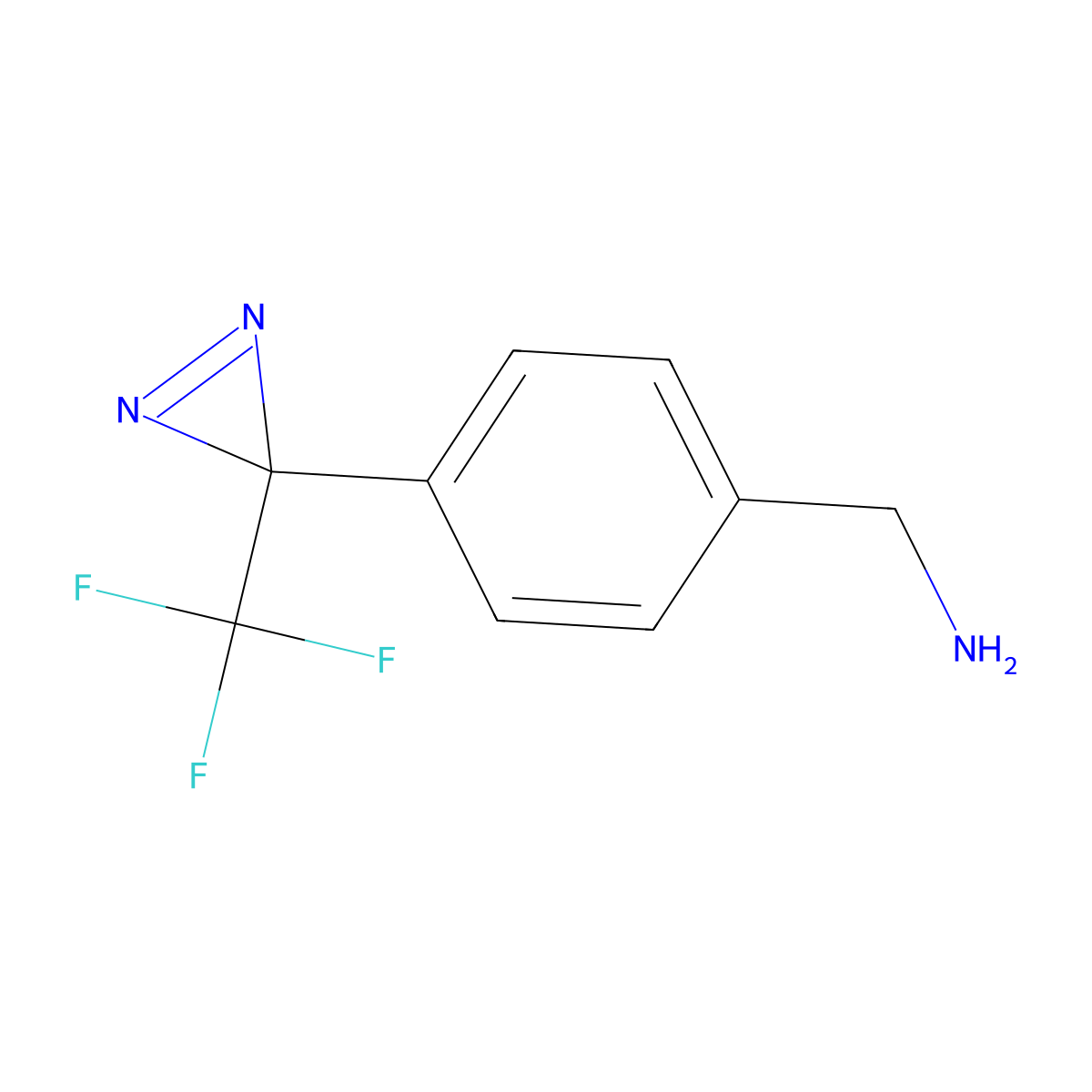 4-(3-(Trifluoromethyl)-3H-diazirin-3-yl)benzenemethanamine molecular structure, CAS 400781-05-7
