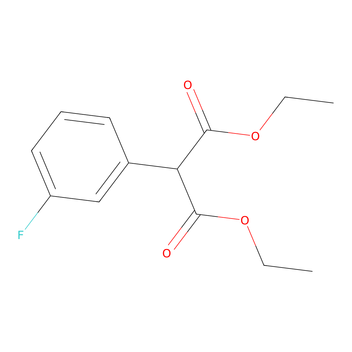 Diethyl (3-fluorophenyl)propanedioate molecular structure, CAS 400808-70-0