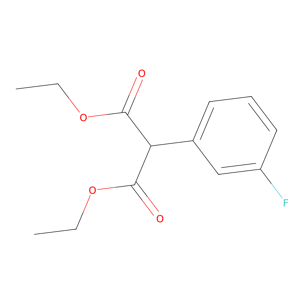 Diethyl (3-fluorophenyl)propanedioate molecular structure, CAS 400808-70-0