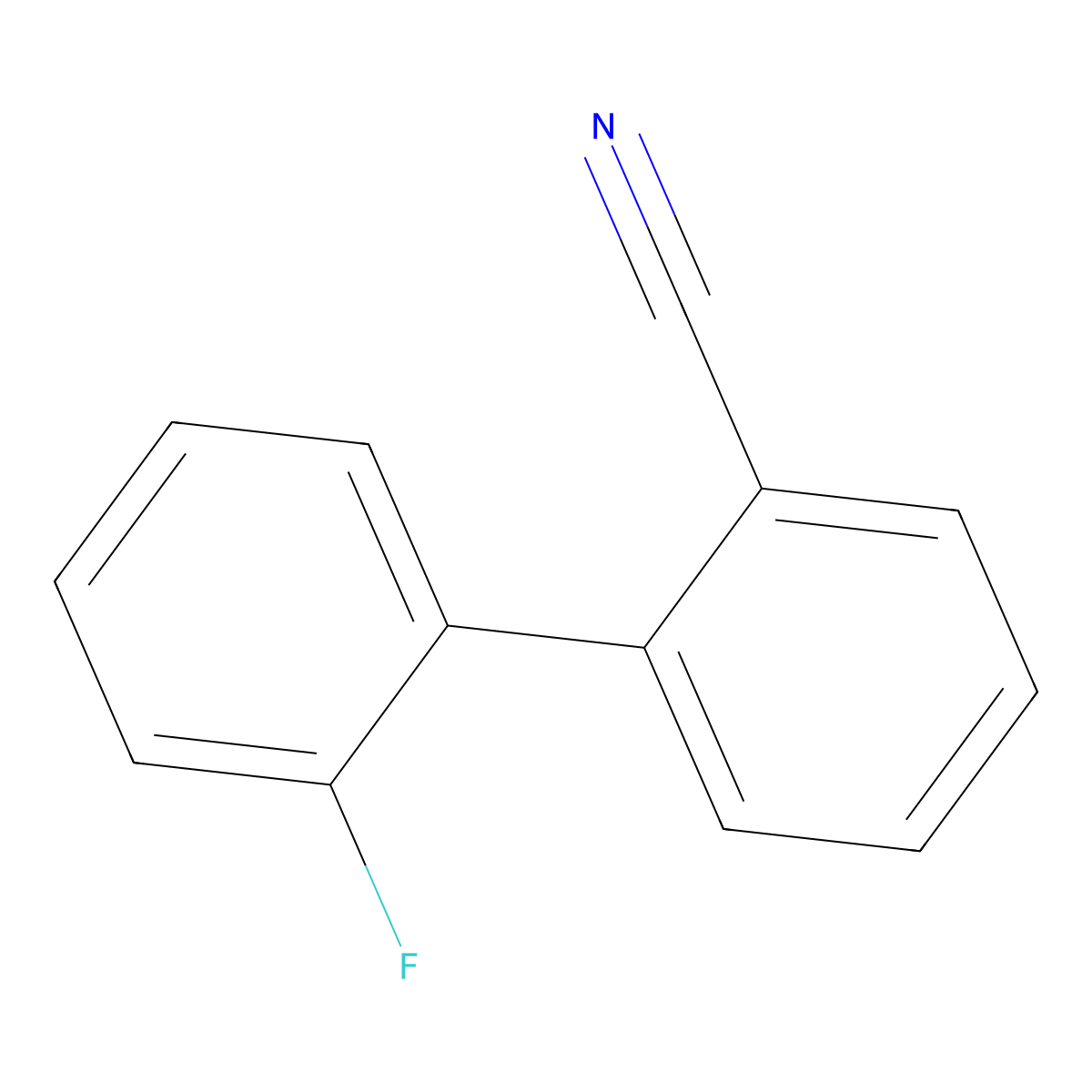 2-(2-Fluorophenyl)benzonitrile molecular structure, CAS 400820-15-7