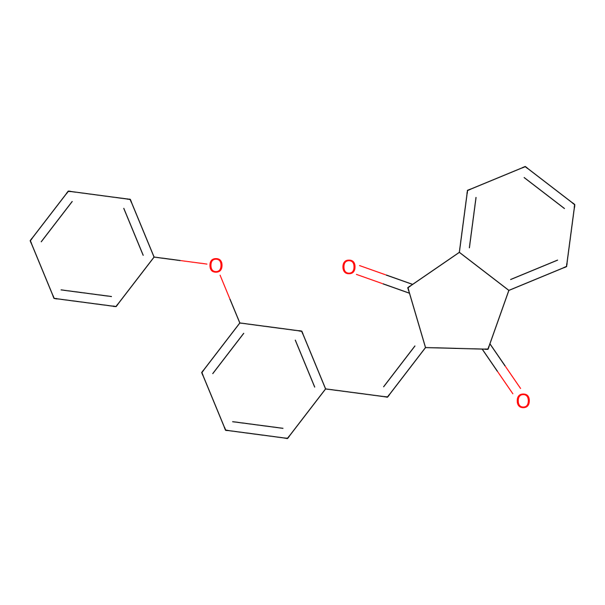 2-[(3-Phenoxyphenyl)methylidene]indene-1,3-dione molecular structure, CAS 400833-57-0