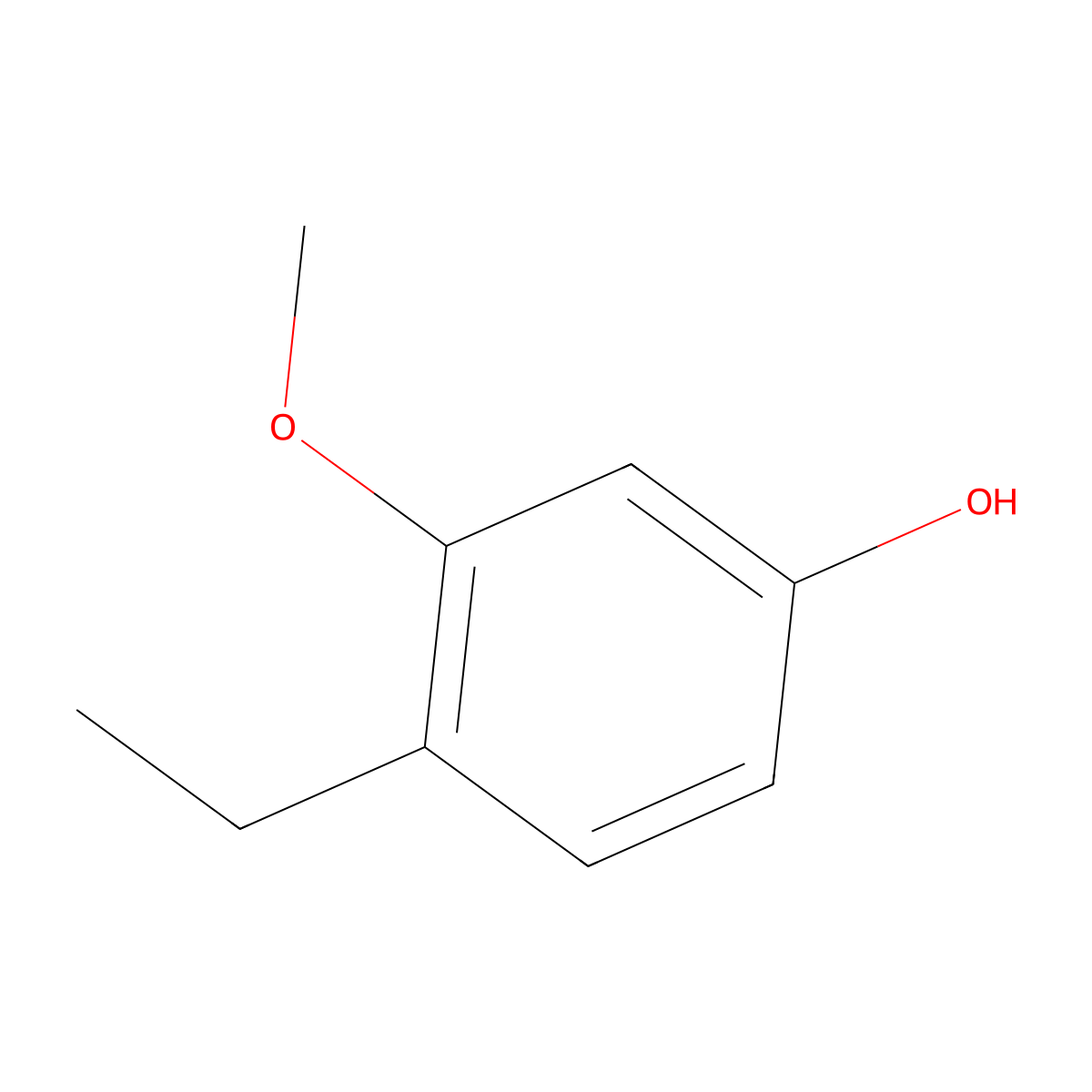 4-Ethyl-3-methoxyphenol molecular structure, CAS 400837-51-6