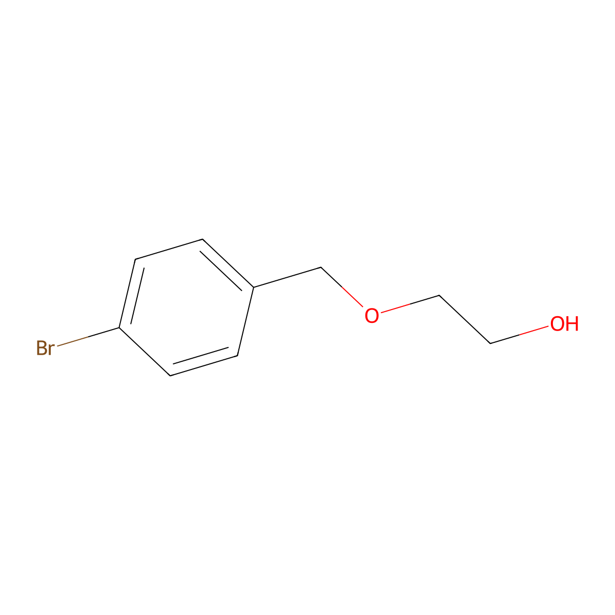 2-((4-Bromobenzyl)oxy)ethanol molecular structure, CAS 400837-92-5