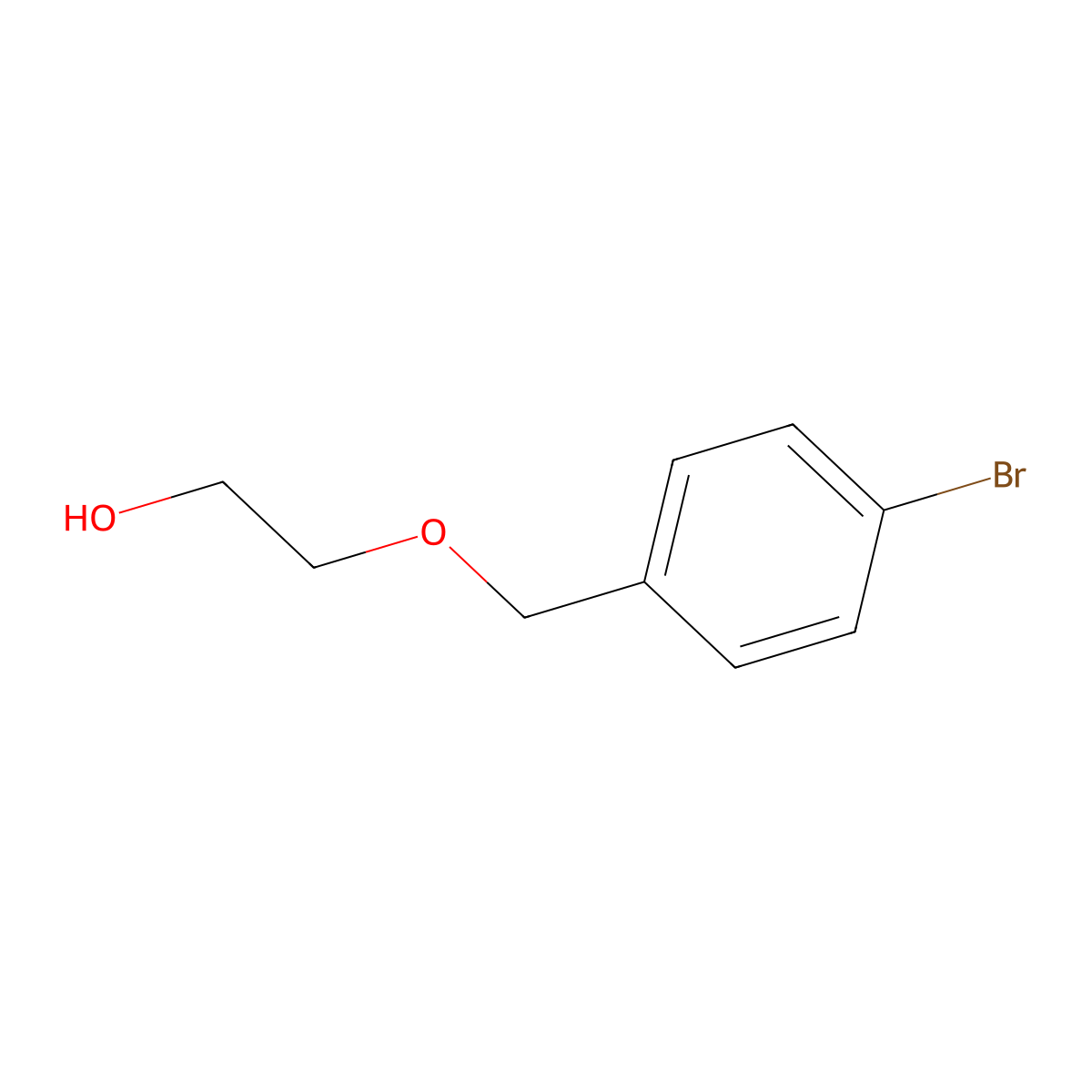2-((4-Bromobenzyl)oxy)ethanol molecular structure, CAS 400837-92-5