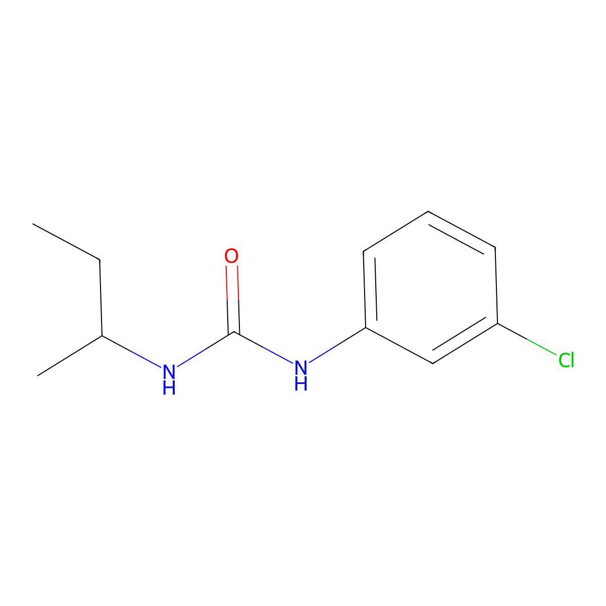 N-(Sec-butyl)-N'-(3-chlorophenyl)urea molecular structure, CAS 400839-32-9