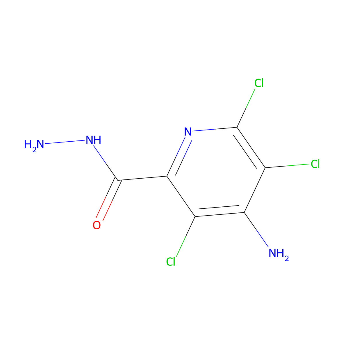 4-Amino-3,5,6-trichloropyridine-2-carbohydrazide molecular structure, CAS 400839-59-0