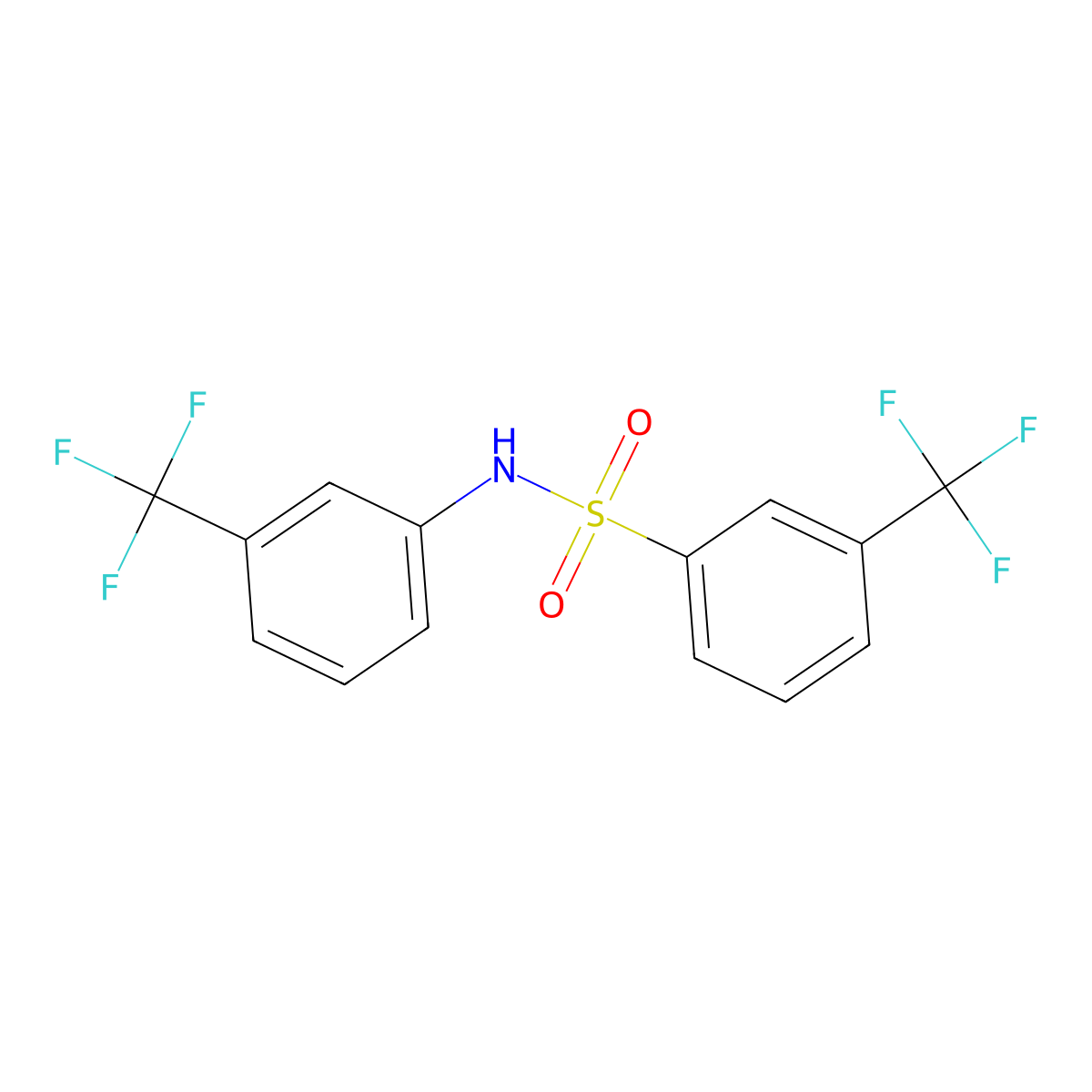 3-(trifluoromethyl)-N-[3-(trifluoromethyl)phenyl]benzenesulfonamide molecular structure, CAS 400840-91-7